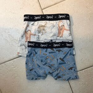 Deux Par deux Kids Dinosaur and Tools Boxer Briefs